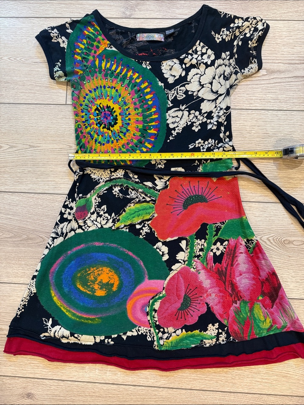 Desigual Midi Dress with Multicolor Floral & Mandala Prints size L - Picture 12 of 12